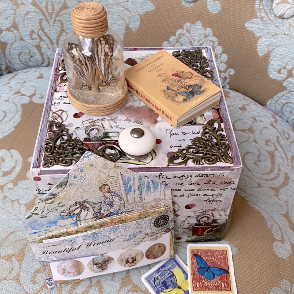 Wooden Cigar Keepsake Box 🦋 & more